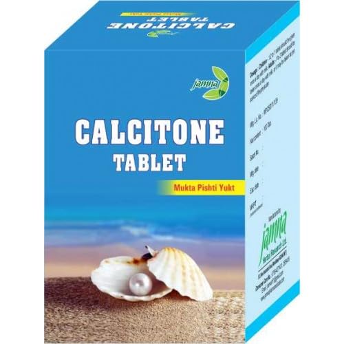 Jamna Herbal Calcitone Tablet | Mukta Pushti Yukt 60 Tablets (Pack of 2) | Natural Calcium Supplement for all age groups | Effective for Calcium Deficiency & Low Bone Density