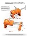 DAYDOOR Professional Cabinet Clamps 2 Pack, Heavy-Duty Cast Steel, Integrated Drill Guide & EVA Protection, Face Frame Alignment Tool for Cabinet Installation & Woodworking, Orange