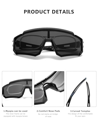 Rectangular Polarized Sports Sunglasses for Men Women Cycling Driving Fishing4