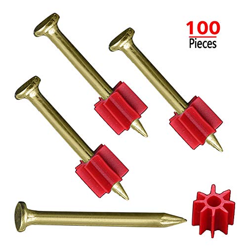 Hardware Nail Kit - Powder Fastening Systems 2 Inch Pin (100 per Box)，Bendless