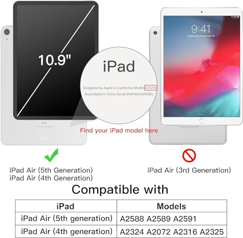 Image of DuraSafe Cases for iPad Air 4th 5th 6th 11th Gen 2020 2022 2024 Printed A2588 A2589 A2591 MM9E3HN /A MM9D3HN /A A2316 MME23HN /A MM9C3HN /A MM9F3HN /A MYFQ2HN /A MYFM2HN /A MYFR2HN /A MM9N3HN /A - Bunny Hat