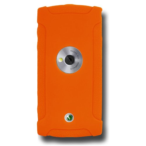 Amzer Silicone Skin Jelly Carcasa de Silicona para Sony Ericsson Vivaz Color Naranja