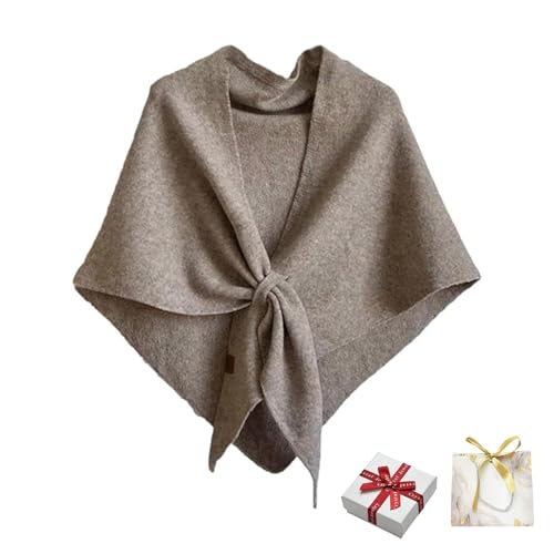 Gettoreach Women's Solid Color Scarf, Gettoreach Knitted Pashmina Shawl Wraps, Casual Comfortable For Daily Wear