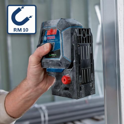 Bosch Professional Niveau Laser GCL 2-50 G (faisceau vert, d'intérieur, support RM 10, pince plafond, portée visible : jusqu’à 15 m, 4x piles AA, coffret de transport)