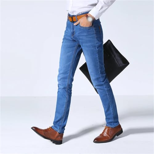 Classic Men's Jeans Business Casual Stretch Slim Fit Jeans4
