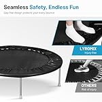 Lyromix 40" / 48" Rebounder Trampoline for Adults with Adjustable Bar, Mini Fitness Trampoline for Adults and Kids, Small Exercise Trampoline with Handle for Indoor Outdoor Workout - Image 5