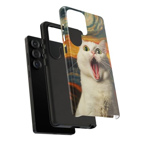 Coque chat blanc aux yeux verts pour Samsung S25 Ultra rigide et brillante qui sublime l'appareil - 4