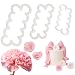 KALAIEN 3 pcs The Easiest Carnation Ever Cutter Flower Cake Cookie Sugarcraft Fondant Decorating Plunger Cutters Mold