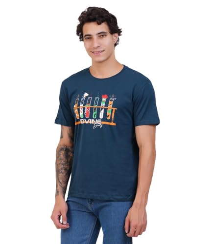 Image of Men's Super Combed Cotton Round Neck Half Sleeve T-Shirt | Soft Breathable Cotton Fabric | Stylish Comfortable Wearfor Men | Quality Regular Fit