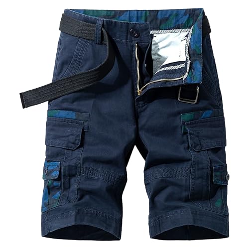 Short cargo en sergé de coton bleu pour homme taille 48 FR style militaire