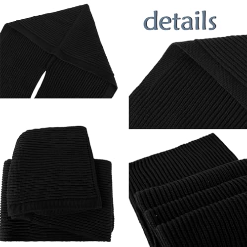 SIQITECHNO Winter Women Hooded Scarf Knitted Hooded Long Scarf Large Head Wrap Scarves for Women Lightweight Warm Shawl3