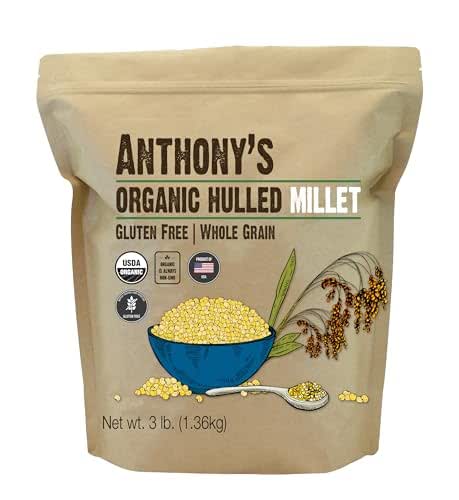 Anthony's Organic Hulled Millet, 3 lb, Gluten Free, Grown in