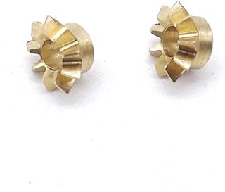 2pcs 0.5M 9T Bevel Gear 2mm Bore 90 Degree Transmission Copper Miter Gear 0.5 Module 9 Teeth 1:1 Conical Pinion Meshing Pinion