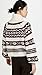Free People Women's Check Me Out Pullover Sweater, Winter Fog Combo, Off White, Print, XS