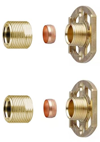 Xcel Home Chrome Shower Fixing Kit Backplates, Silver, 3/4 inch - Image 3