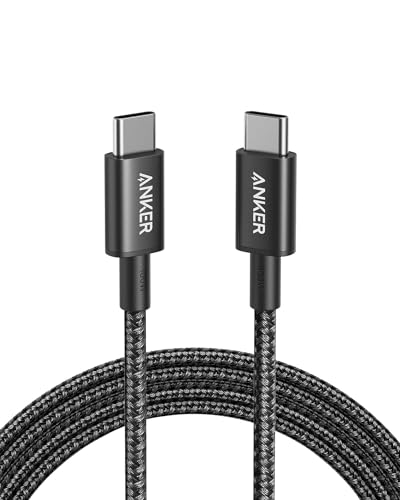 Anker USB C to USB C Charger Cable 100W USB 2.0 Type C fast Charging Cable for MacBook Pro iPhone 17/16/15 iPad Pro Samsung Galaxy and More (6ft/1.8m Nylon)