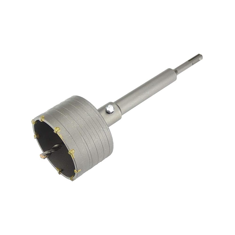 Fresa carotatrice a tazza del diametro di 100 mm compreso di asta da 35 cm con attacco sds plus per forare muro cemento