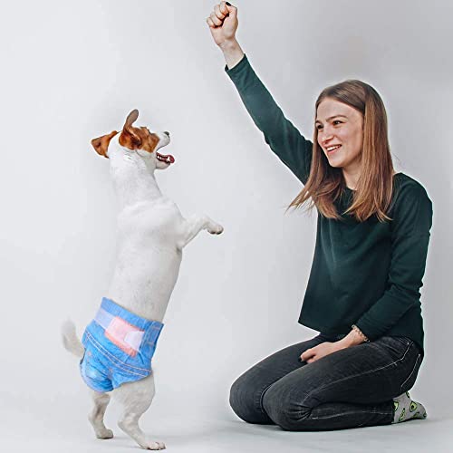 Image of Pet Soft Dog Diapers Female, Disposable Dog Diapers, Cat Diaper for Female Cats, Puppy Diaper 48pcs Small