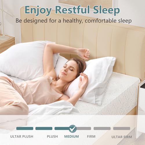 Image of Twin Memory Foam Mattress 10 Inch, Twin Size Mattress Made in USA