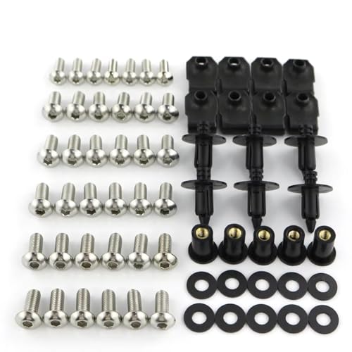 Boulons carénage Aprilia RSV4 vis écrou borne batterie et pare-brise argent 2015-2018