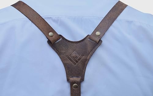Voolup Genuine Leather Suspenders with Clips