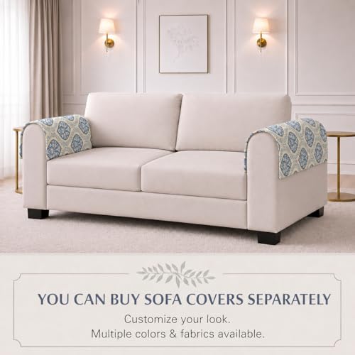 Image of STITCHNEST 'Eden Weaves Collection Series' Sofa Armrest Cover | Elegant Woven Fabric, Washable & Durable for Modern Living (18 x 22 Inches)
