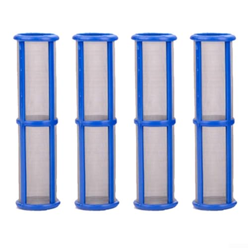 Lot de 4 filtres de pulvérisation sans air en acier inoxydable 100 mailles 390 395 495 595 pour revêtement en latex émaillé Bleu 91 mm