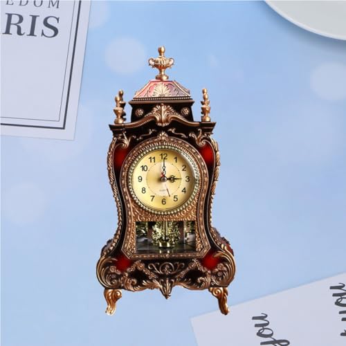 Reloj de escritorio estilo europeo con campana musical para oficina y café 5