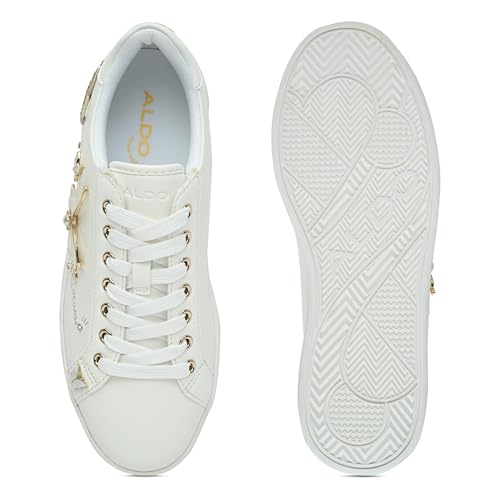 Image of Aldo PEARLWINGA-IN100 Ladies White Flat Sneakers
