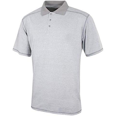 Island GREEN Men's Grey Flatlock Polo Shirt Cover