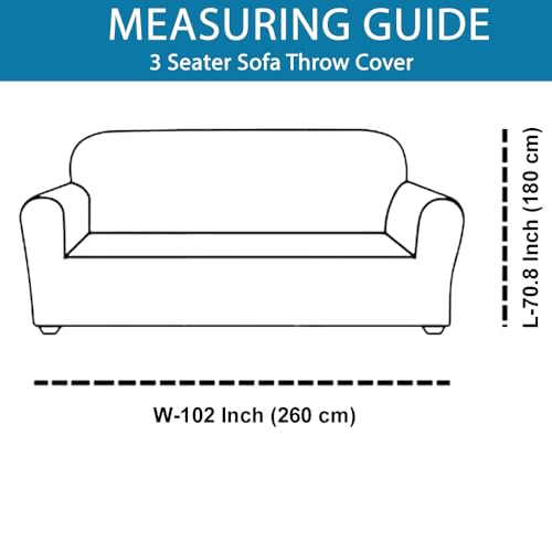 Image of The Furnishing Tree Reversible Double Sided Chenille Throw Sofa Cover, Anti-Slip Couch Cover, Comfy Sofa Towel for All Seasons, 3 Seater, Geometric and Floral Pattern White and Grey