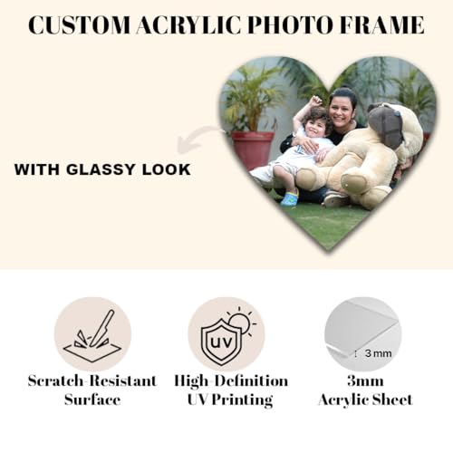 Image of SNAPTRAP 3mm Customized Photo Frame Customised Gift|Acrylic Photo Frame Personalized|Photo Frame For Wall Customised|Personalised Photo Frames for Gift On Anniversay, Birthday