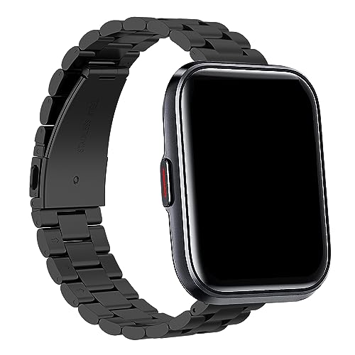 Chofit Compatible with Spade Health Smartwatch 3 Band for Women Men,Metal Stainless Steel Wristband Replacecment Bracelet for Spade Health Smartwatch 3 Strap (Black)