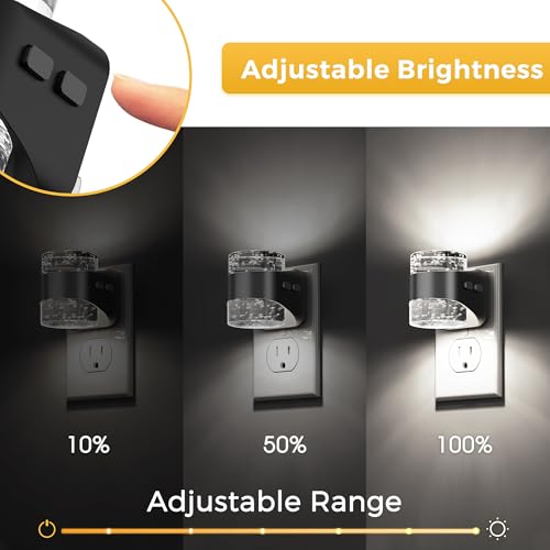 Image of L LOHAS LED Night Light, 5000K Bubble Night Lights Plug into Wall, Acrylic Night Lights with Light Sensor, Adjustable Brightness,Soft White Plug in Nightlights for Rooms Bathroom Hallway