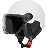 Retro Motorcycle Half Helmet with Visors,Youth Open Face Skull Cap Helmet,DOT Approved Lightweight Street Skull Cap Dirt-Bike ATV Beanie Cycling Helmet for Moped Scooter
