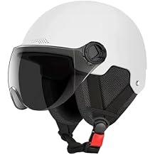 DOT Approved Retro Bike Helmet with Visor 3/4 Open Face Motorcycle Half Helmet Vintage Scooter Helmets Light Quick Buckle ATV Helmet for Moped Cruiser Chopper Bicycle