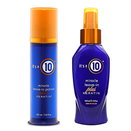 It's a 10 Haircare Miracle Leave-In Potion, 3.4 oz. and Leave-In Plus Keratin, 4 oz. Bundle