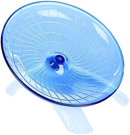 zswell1 Pack Exercise Wheel Jogging Running Silent Spinner Hamster Flying Saucer for Syrian Hamsters Rat Gerbils Mice Chinchilla Guinea Pig Squirrel and Other Small Animal (Blue)