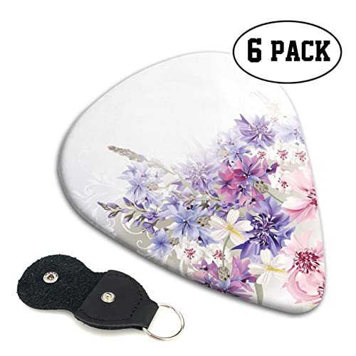 Floral Swirls Lot de 6 médiators pour guitare acoustique, guitare électrique, basse, ukulélé – fins, moyens et épais. - Les Beatles, Paul McCartney, John Lennon, RIngo Starr, George Harrison Floral Swirls Lot de 6 médiators pour guitare acoustique, guitare électrique, basse, ukulélé – fins, moyens et épais. – Image 3