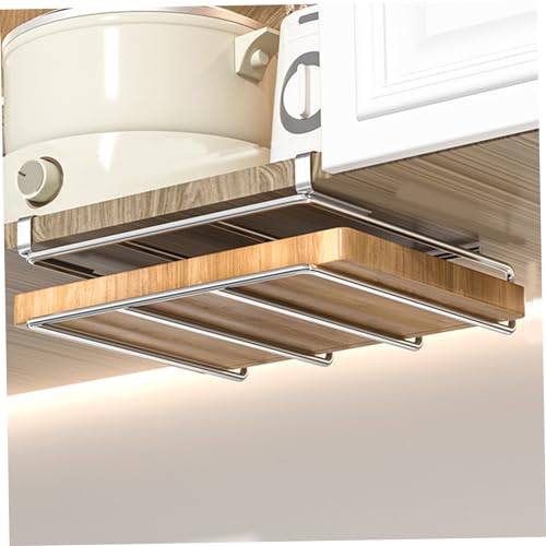 Soporte para tabla de cortar en acero inoxidable pulido bajo armario 2