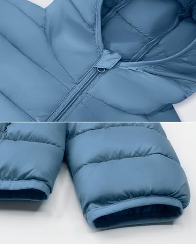 solomate Boys Girls Winer Jacket Lghtweight Puffly Water-resistant Hooded Coat for Kids4