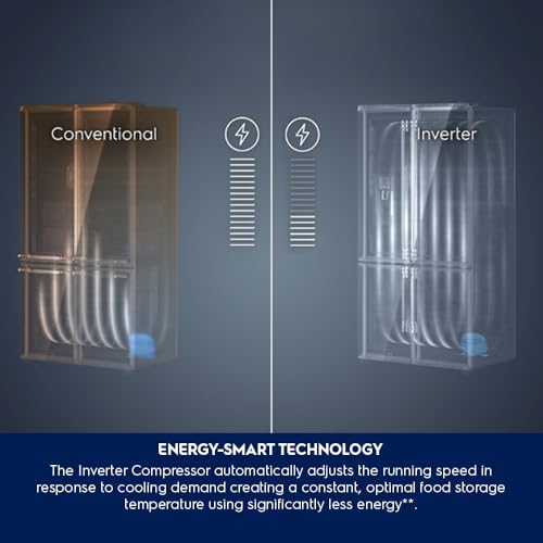 Image of Electrolux 565L 3 Door Side by Side Refrigerator, Bottom Mount Freezer, GreenZone, QuickFreeze, XL Door Bins, Cooling360, French Door, Inverter, UltimateTaste 600, EHE5600D-B, Charcoal Black