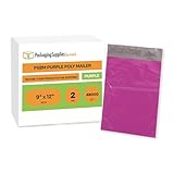 PSBM Purple Poly Mailers, 9x12 Inch, 48000 Pack, Glamour Shipping Mailers, Peel and Seal Strip Adhesive Envelopes
