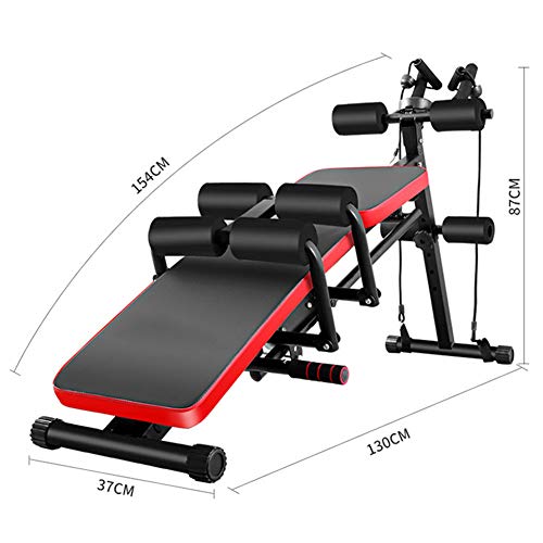 Opvouwbaar Abdominale Trainer, Bench voor Home Gym Training met trekkoord en schuim Roller, Kunnen uitvoeren oefeningen voor de buik, rug spieren. - Image 3