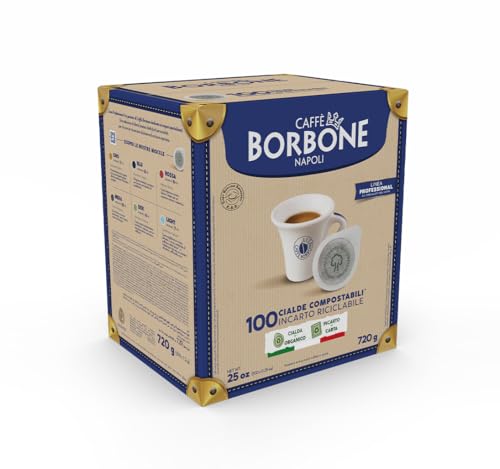 Caffè Borbone Kompostierbare Kaffeepads, Blaue Kaffeemischung - 100 Pads - Kompatibel mit ESE System Papier Pads 44 mm 3