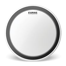 COATED BASS DRUM HEAD: This bass batter features Evans patented UV-cured coating for superior protection made to withstand even the heaviest hitters. EVANS EMAD UV2 drumheads are made with two plies of 7mil film and come with EMAD to adjust the head’...