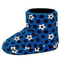 Kids Football Slipper Boots Boys Girls Fleece Lined Slippers House Shoe Booties