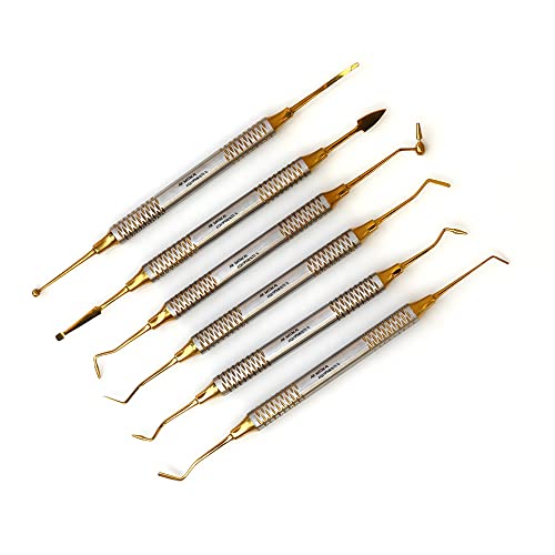 Ar Medical Equipments DT0001 6 Pcs Dental Composite Resin Filling Gold Coated Restorative Kit thumb #2