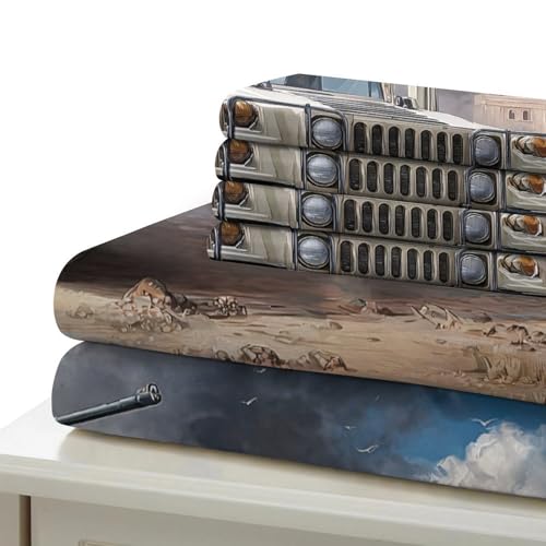 Parure de lit militaire 140x200cm avec housse de couette 3D microfibre pour lit simple