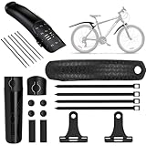 【🚲SET DI PARAFANGHI】Questo set di due parafanghi — che copre sia la ruota anteriore che quella posteriore — offre una protezione completa contro schizzi e fango, risultando ideale per mountain bike, bici da strada e gravel in condizioni di asfalto bagnato. I parafanghi, estesi e allargati, garantiscono la massima protezione da polvere e acqua. Il set include tutto il necessario per un'installazione rapida e senza attrezzi, che richiede solo pochi minuti.